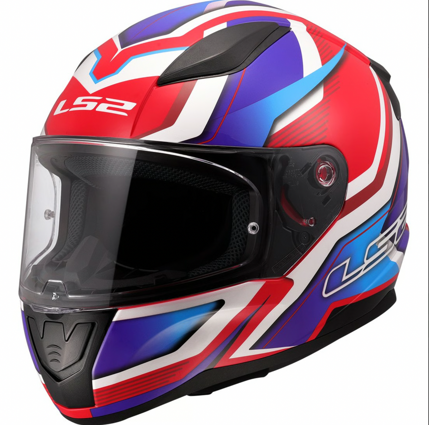 LS2 FF353 RAPID II FLITZ GLOSS WHITE BLUE RED