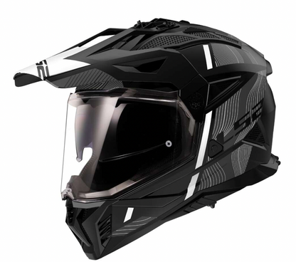 LS2 MX702 PIONEER II nero/bianco - rosso/bianco