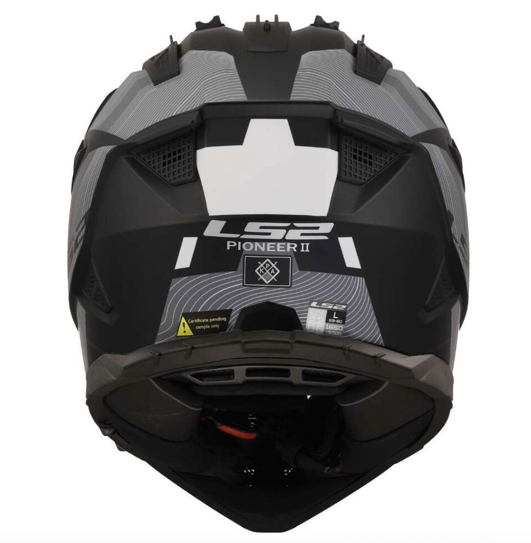 LS2 MX702 PIONEER II nero/bianco - rosso/bianco