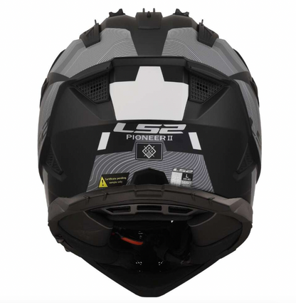 LS2 MX702 PIONEER II nero/bianco - rosso/bianco