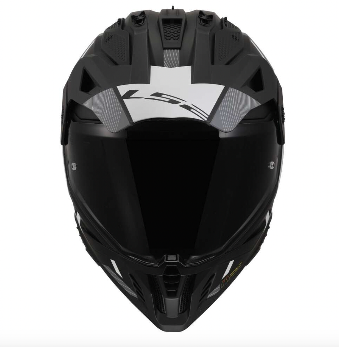 LS2 MX702 PIONEER II nero/bianco - rosso/bianco