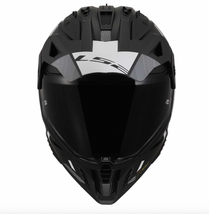 LS2 MX702 PIONEER II nero/bianco - rosso/bianco