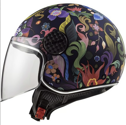 LS2 OF558 SPHERE LUX II BLOOM MATT BLUE PINK