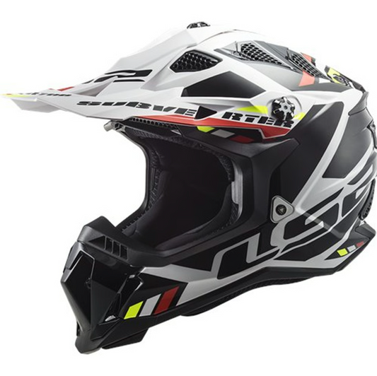 LS2 MX700 SUBVERTER EVO II STOMP GLOSS WHITE BLACK